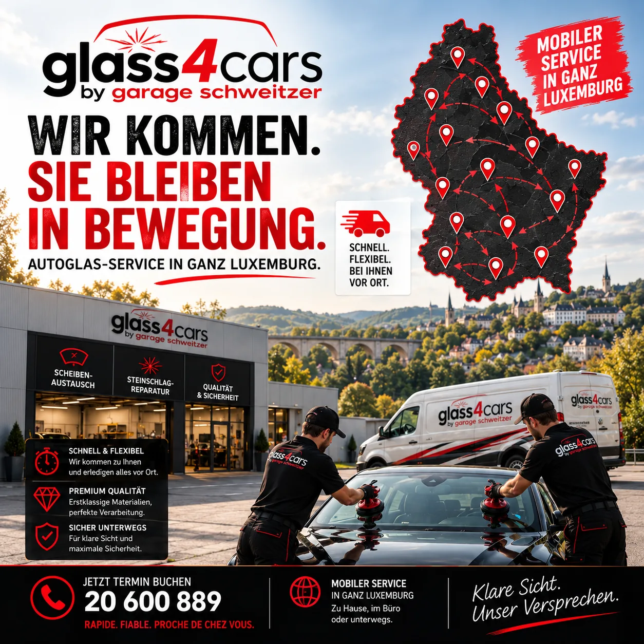 Glass4Cars – mobiler Autoglas-Service in ganz Luxemburg